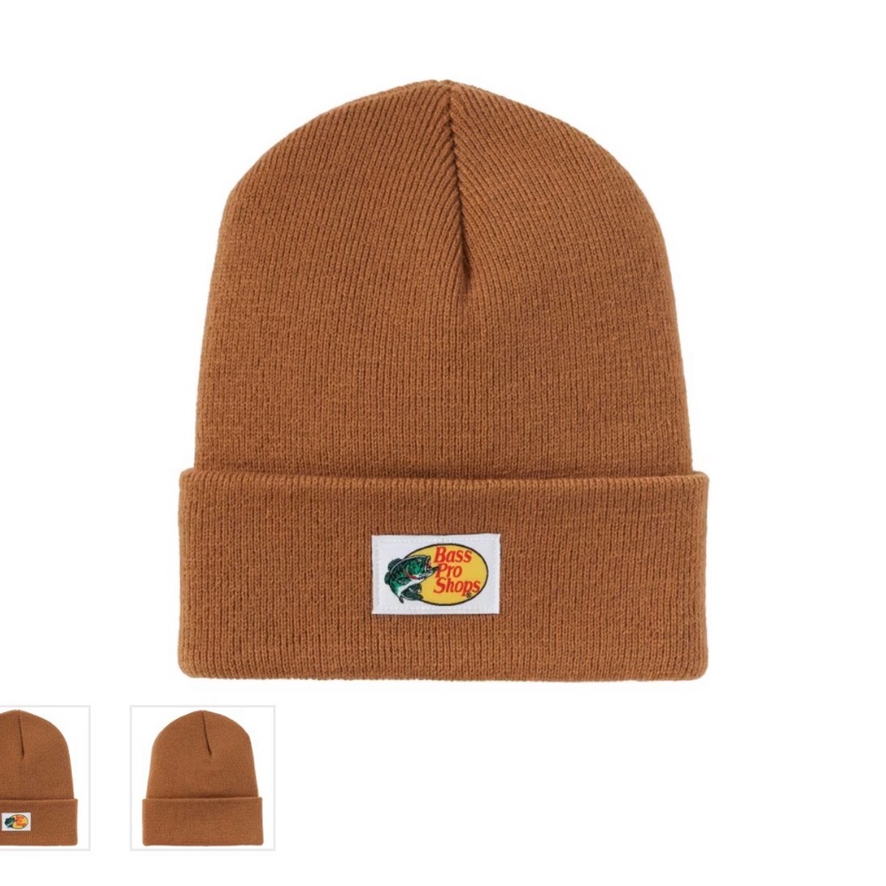 Bass Pro Shops Kids Caramel Brown Ribbed Cuff Beanie